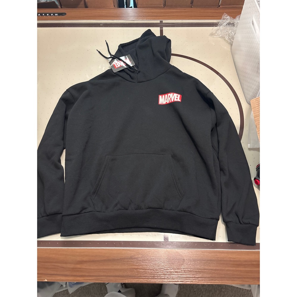 1282 Marvel Spider-Man Graphic Hoodie Mens Large Black Comic Book Escape L